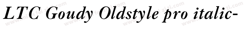 LTC Goudy Oldstyle pro italic字体转换